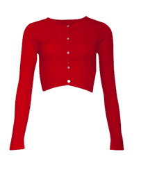Audrey cardigan short, red