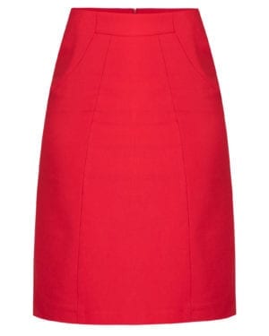 Revolutionary Elegant Skirt , red