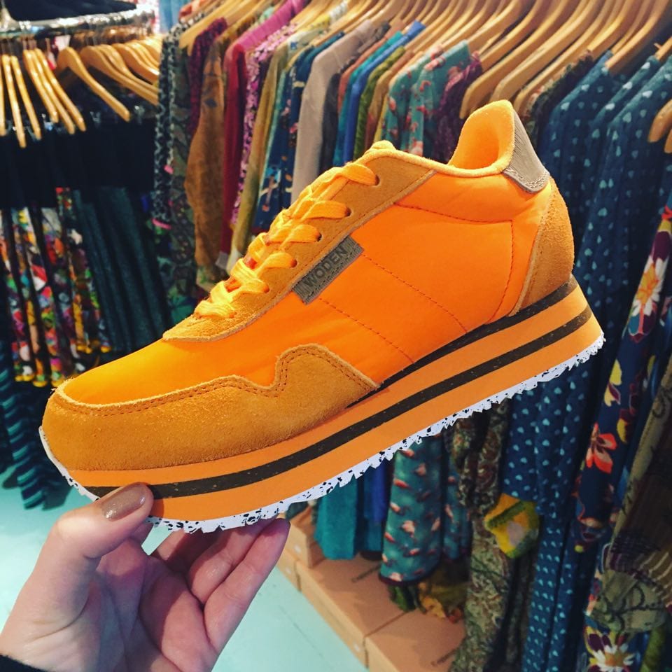 Nora Sneakers Plateau Bright Orange | MANIA