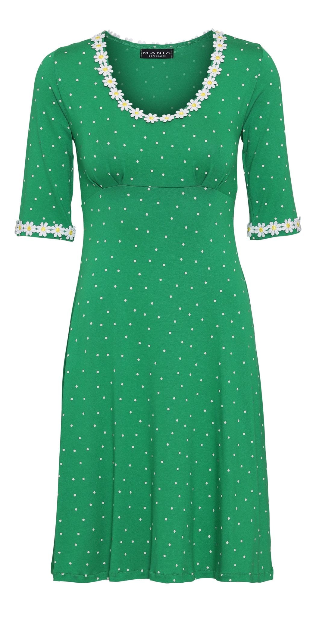 Akademi Mærkelig kasket Yvonne dress small dot , green | MANIA Copenhagen