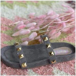 Evie Sandal suede Taupe