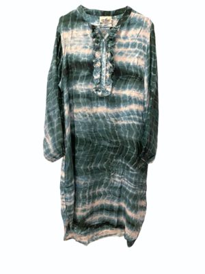 Vintage sarisilk Dubai dress Havgus rhinstone dipdye M/L