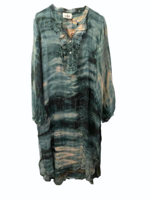 Vintage sarisilk Dubai dress Moonlight dipdye S/M