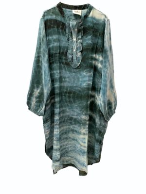 Vintage sarisilk Dubai dress Havgus embrodery dipdye XL