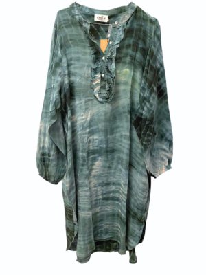 Vintage sarisilk Dubai dress Havgus dipdye M/L