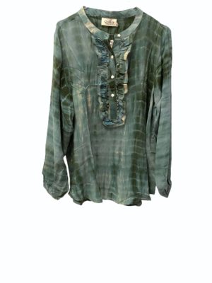 Vintage sarisilk Dubai Shirt ocean dipdye S/M