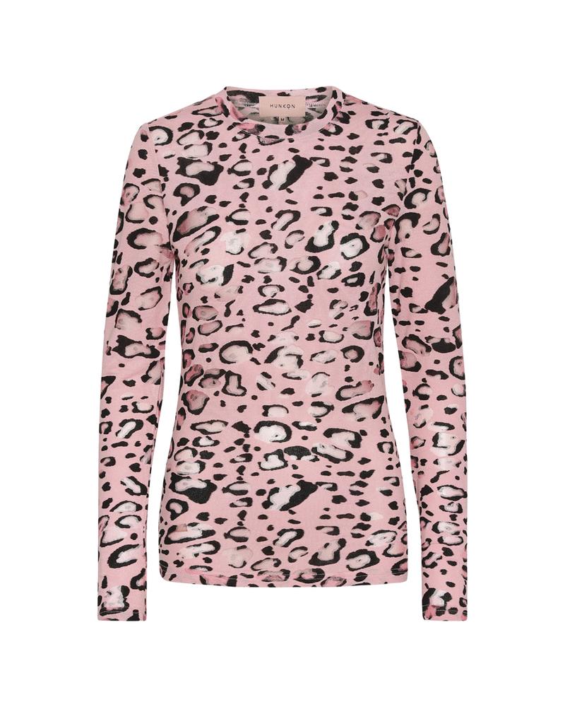 rigdom Ingen måde Ledsager Morgan Blouse Light Pink leopard | MANIA Copenhagen