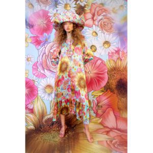 Honey dress,Flower art print