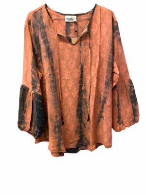 Jaipur shirt sarisilk XL Coral dip dye