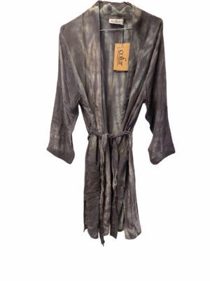 Vintage sarisilk short kimono Dark Purple dipdye Onesize