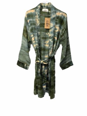 Vintage sarisilk short kimono Fullmoon2 dipdye Onesize