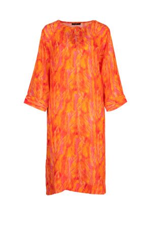 Carla dress silk Orange Feather