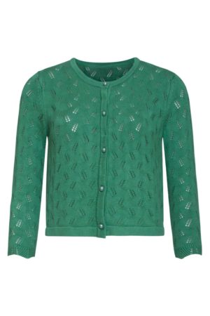 Crochet Short Cardigan Green