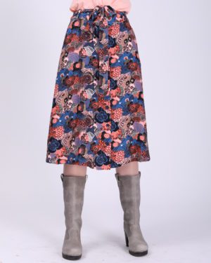 WTG Marina skirt Seaflower,blue/salmon