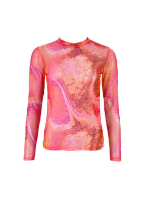 BC Florence mesh blouse pink marble