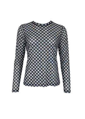 BC Florence mesh blouse checks