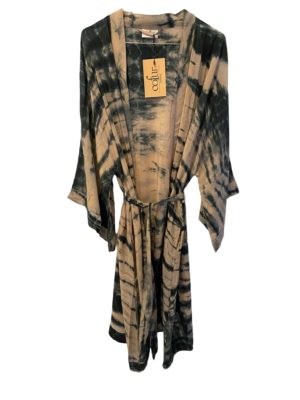 Vintage sarisilk short Dubai kimono sand Dip dye Onesize