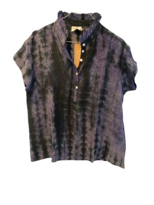 Skagen shirt sarisilk M/L Black/purple dip dye