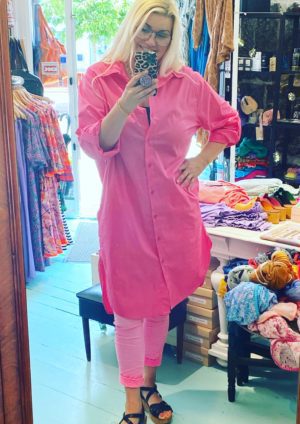 Amaze shirt dress pink, Onesize