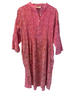 Vintage sarisilk City dress pink  S/M