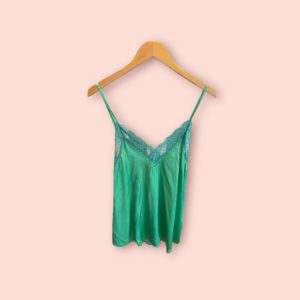Satin Lace top Green