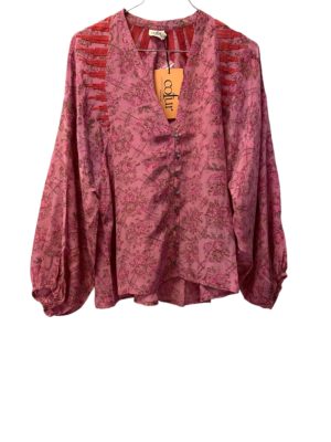 Khalifa shirt sarisilk embrodery M/L 6, pink