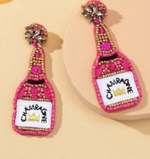 Champagne earring sequin Pink