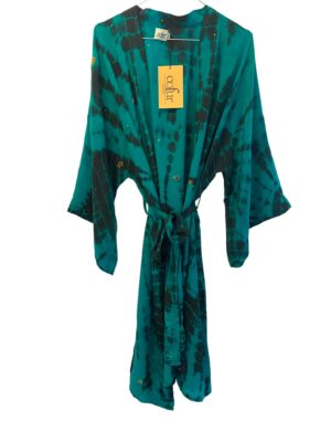 Cofur sarisilk short Dubai kimono green dipdye