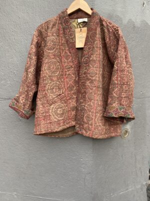 Vintage Kantha jacket  Burgundy/Brown