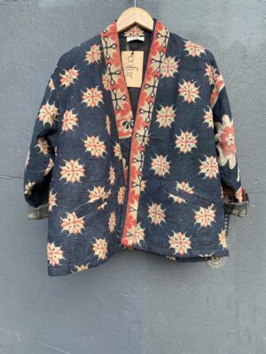 Vintage Kantha jacket Multi Black