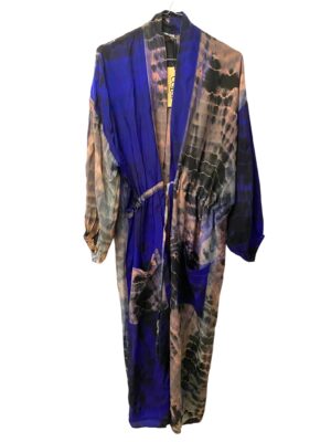 Cofur sarisilk Bardot kimono purple dipdye S/M
