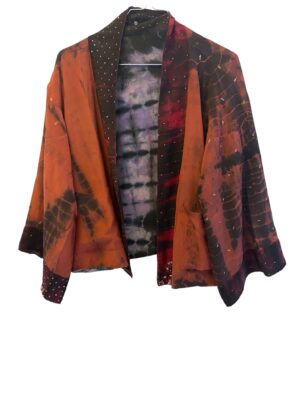 Cofur reverseable short jacket purple/rust dipdye