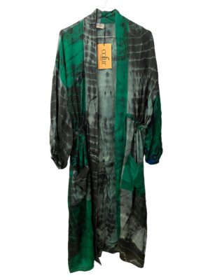 Cofur sarisilk Bardot kimono Green dipdye S/M