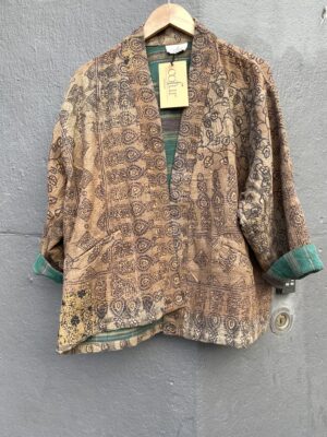 Vintage Kantha jacket Olive