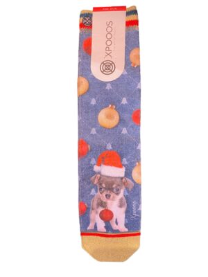 XP Christmas puppy socks