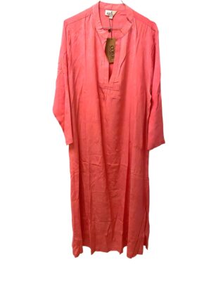 Vintage sarisilk Goa maxidress Shocking Pink  M/L