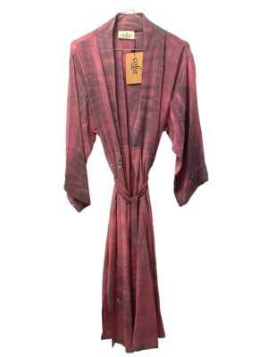 Cofur, sarisilk Long kimono soft rose dipdye