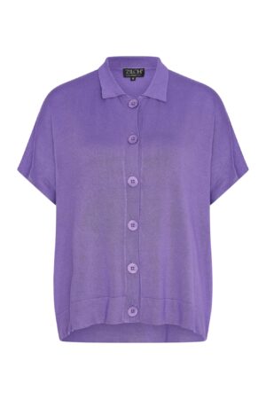 Bamboo Oversized blouse with buttons purple