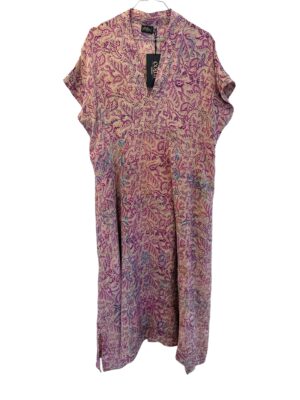 Cofur, sarisilk Casual Long  dress Cream/ purple Xl