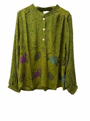 ByLi silk blouse S/M green
