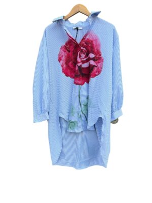 Amaze Oversize skjorte Pinstripe/Rose
