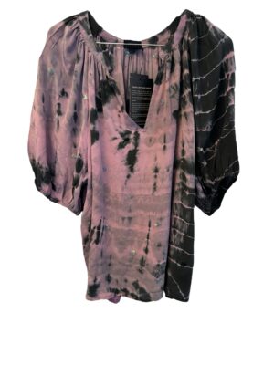 Cofur Rosalina shirt sarisilk M/L, Purple Embrodery