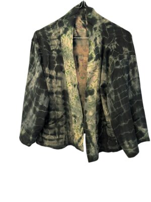 Cofur, sarisilk reverseable short jacket khaki dipdye