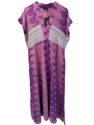 Cofur, sarisilk Casual Long  dress purple mix S/M