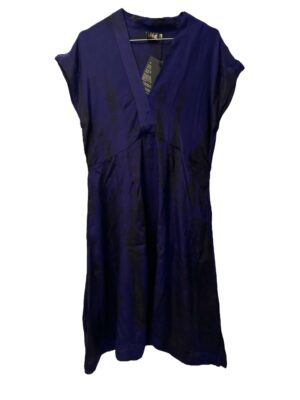 Vintage sarisilk Casual short dress Dark purple Dipdye S/M