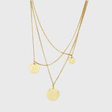 Theia Triple Dot necklace goldplated