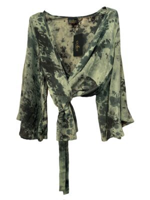 COFUR wrap shirt sarisilk Army Dipdye S/M